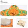 Yincimar Pet Snuffle Mat Dog Feeding Mat Small Large Dog Foraging Skills Training Mat Machine Washable Pet Activity Play Mat (Orange)