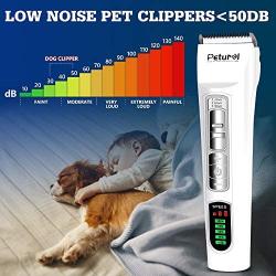 Petural Pet Hair Clippers-Dog Grooming Clippers Powerful-3 Speed Cordless Dog Clippers for Grooming Rechargeable-Professional Dog Trimmers Clippers-Heavy Duty for Small/Medium/Large Dogs&Pets