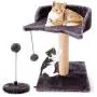 VARWANEO Cat Scratching Post for Small Kitty,with Sisal Covered Climbing Activity Tower Natural Jute Fiber 2-in-1 Scratching Post and Bed VARWANEO Cat Scratching Post for Small Kitty,with Sisal Covered Climbing Activity Tower Natural Jute Fiber 2-in-1 Scratching Post and Bed