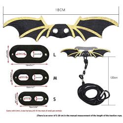TUOKING Adjustable Lizard Leash and Harness Set Bearded Dragon Leather Wings, S, M, L, 3 Pack