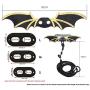 TUOKING Adjustable Lizard Leash and Harness Set Bearded Dragon Leather Wings, S, M, L, 3 Pack