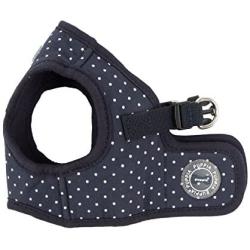 Puppia PARA-HB1529-NY-L Navy Dotty Harness II B Pet-Vest-Harnesses