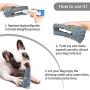 Dog Chew Toys for Aggressive Chewers Large Breed, Rubber Dog Toothbrush & Squeaky Chew Toys,Reduces Plaque & Tartar Teeth Cleaning Pet Toys, Tough Tear-Resistant Dog Toys