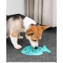 Fish-Shaped Cat Slow Feeder Pet Lick Mat Cat Puzzle Feeder for Dogs & Cats, Fun Alternative to Slow Feeder Cat Bowl, IQ Treat Mat, Anxiety Relief