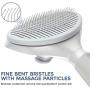 Amareisbe Self Cleaning Slicker Brush, Dog & Cat Brush with Massage Particles, Grooming Shedding Tool for Short and Long Hair - Gently Removes Loose Undercoat, Mats and Tangled Hair