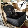 Flow.month Pet Front Seat Cover Pet Booster Seat,Deluxe 2 in 1 Dog Seat Cover for Cars Waterproof Dog Front Seat Cover Pet Bucket Seat Cover with Safety Belt(Black)