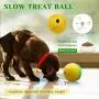 Dog Treat Ball 4.7'', Giggle Mentally Stimulating Dog Toys Squeaky, Interactive Dog Toys Puzzle, Wobble Wag Giggle Dog Ball IQ Capacity 200ML