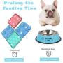 Finding Laurel Dog Bowl Slow Feeder, Dog Lick Mat with Suction Cups for Pet Bathing Grooming, Funny Feeder Combinable 4 Squares Dog Lick Bowl with Sauce Brush
