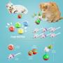 ZooZoo Cat Toy Variety Set 28PCS (Tunnel/Silvervine Matatabi Chew Stick/Mouse Tumbler/Ribbon Wand/Bell Collar/Jingle Ball/Catnip Plush/Foam Ball) Teaser Healthy Pet Stimulate Exercise Interactive Play