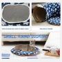 WESTERN HOME WH Cat Tunnel Bed with Soft Mat, Cat Tunnel Toys with Peephole Fun Ball, Cat Tube Bed Tunnel Collapsible 3 Way Kitty Toys for Indoor Pet Kittens, Removable and Washable Dog Cat Maze