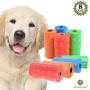 Biodegradable Dog Waste Bags, 8 Refill Rolls of 15 unscented Poop Bags, Thick and Leak-Proof, Fits Standard Poop Dispenser, Unscented, Ideal for Sensitive Pets, Eco-Friendly
