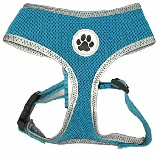 Lanyar Reflective Mesh Soft Dog Harness Safe Harness No Pull Pet Harnesses for Dogs,Size Runs Smaller,Small Fits 2-4lbs,Medium 6-10lbs