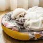 CLL Deluxe PET and PET Dog - Plush, Soft Washable, Soothing, Dog Bed, Donut Cuddler, Round Dog Bed, Sleeping Comfortable, (YellowM-18.9''x 15'') CLL Deluxe PET and PET Dog - Plush, Soft Washable, Soothing, Dog Bed, Donut Cuddler, Round Dog Bed, Sleeping Comfortable, (YellowM-18.9''x 15'')