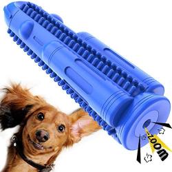 Dog Toothbrush Chew Toys Durable Dog Dental Squeak Rubber Teeth Cleaning Chewing Toy Brush Sticks Bones for Medium Small Dogs Pets (15 lbs-50 lbs)