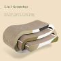 ComSaf Cat Scratcher Cardboard, 3 in 1 Scratching Lounge Bed, Corrugated Scratch Pad, Cat Training Toy for Large Cats and Kitten, Furniture Protection, Durable and Revisible