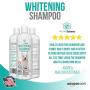 Dog Whitening Shampoo, Gentle Sulfate Free Formula, Brightens White and Darkens Black Coats, Dog Shampoo Proudly Made In The USA, 14 Fl Oz Bottle