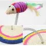 Pet Supplies Colorful Pet Cat Playing Toys Sisal Spring Seat Cat Scratch Board with Mouse, Board Diameter: 19cm Pet Toys Pet Supplies Colorful Pet Cat Playing Toys Sisal Spring Seat Cat Scratch Board with Mouse, Board Diameter: 19cm Pet Toys