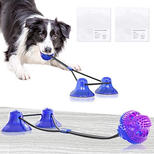 FULNEW Upgrade Suction Cup Dog Toy Dog Rope Chew Toys Pet Molar Bite Toy Interactive Pet Treat Ball Dog Teeth Cleaning Toys