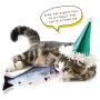 pawstrip Electric Moving Fish Cat Catnip Toy, Realistic Plush Simulation Electric Wagging Fish Cat Kicker Toys for Pet Cat Kitten, Funny Interactive Pets Pillow Chew Bite Kick Supplies