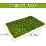 Hamiledyi Artificial Dog Grass Mat,Puppy Pee Pad Turf Rug Pet Indoor Replacement Potty Training with Drainage Holes for Dog Patio Lawn Decoration, 23.6”x 11.8”, 3PCS