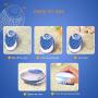 Povinmos Pet Scrubber Shampoo Dispenser Pet Dog Cat Bath & Massage Brush, Silicone Brush Bristle Pet Cleaning Device Wahser Bathing Comb Tool, Blue