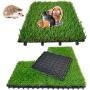 Hamiledyi Artificial Rabbit Grass Mat,Dog Grass Pee Pads,Artificial Turf Pet Grass Mat for Puppy Potty Bunny Chinchilla Guinea Pig TrainerFloor Plastic Mats Feet Pads Indoor Outdoor Fake Grass 2pcs