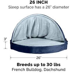 Furhaven Pet - Plush Ergonomic Orthopedic Foam Mattress Dog Bed, Round Snuggery Hooded Dog Bed, and ThermaNAP Self-Warming Quilted Cat Bed Pad for Dogs and Cats - Multiple Styles, Sizes, and Colors