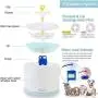 YUNDING Cat Water Fountain Mute Prevent Dry Burning 2L Water Level Window with Led Light Automatic Flower Pet Fountain Dog Water Dispenser for Cats(Color:White) YUNDING Cat Water Fountain Mute Prevent Dry Burning 2L Water Level Window with Led Light Automatic Flower Pet Fountain Dog Water Dispenser for Cats(Color:White)