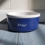 Einstein Designer Pet Dog Cat Ceramic Porcelain Feeding Bowl Food Water Feeder Blue White