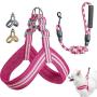 Wealer Dog Harness Leash Set for Small and Medium Dogs Adjustable Soft Training Handle All Weather Mesh Pet Harness