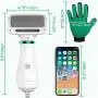 PETRIP Pet Hair Dryer for Dogs Cats with 2 Pack Pet Grooming Gloves Set-2 in 1 Grooming Dog Hair Blower Dryer-Dog Hair Brush for Small Dog and Cat