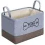 Morezi Durable Canvas Dog Toy bin Storage with Handle, Puppy Toy Basket, Doggie Toy bin - Idea for Carry Small Dog Puppy Toys, Blankets, Diaper, leashes and Dog Stuff Morezi Durable Canvas Dog Toy bin Storage with Handle, Puppy Toy Basket, Doggie Toy bin - Idea for Carry Small Dog Puppy Toys, Blankets, Diaper, leashes and Dog Stuff