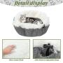 Furry Self Warming Cat Bed Mat - Foldable Convertible Plush Cat Sleeping Bag, Warm Comfy Pet Nest Pad Anti-Slip Calming Bed for Cat & Puppy