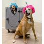 Pet Wash Enclosure with Splash Guard, Wheels & Removable Shelf