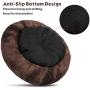 FURTIME Calming Dog Bed for Small Medium Large Dogs,Donut Cuddler Round Anti-Slip Faux Fur Pet Bed,Anti-Anxiety Fluffy Puppy Kitten Bed,Soft Washable Orthopedic Dog Bed with Raised Rim