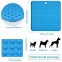 Yansion 2 Pack Dog Lick Mat, Slow Treat Dispensing Mat, Silicone Anti-Slip Slow Feeder Peanut Butter Calming Mat for Anxiety Relief, Dog Training and Health