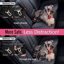 Pawaboo Dog Safety Vest Harness, Pet Car Harness Vehicle Seat Belt with Adjustable Strap and Buckle Clip/Carabiner, Easy Control for Driving Traveling Safety for Small Medium Dogs Cats