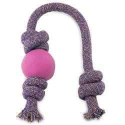 Beco Rubber Ball on Rope Dog Toy