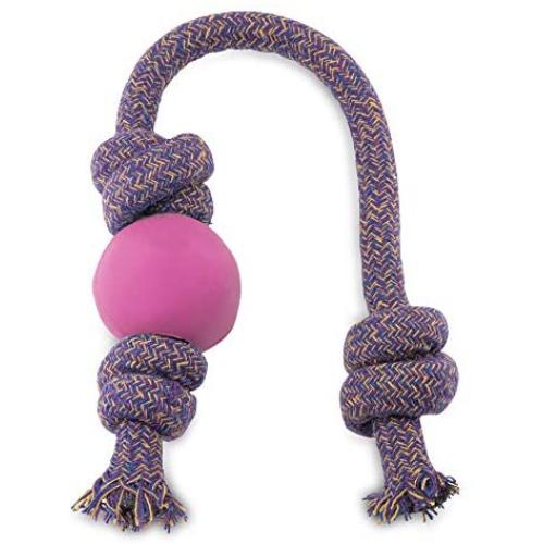 Beco Rubber Ball on Rope Dog Toy