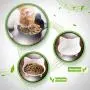 Vikedi Cat Bowls, 3 Pcs Cat Food Bowl, Shallow Cat Bowls Non-Slip Cat Dish with Pet Food Spoon, Wide Cat Feeding Bowl for Relief of Whisker Fatigue Pet Food & Water Bowls for Small Dogs Cats and Pets