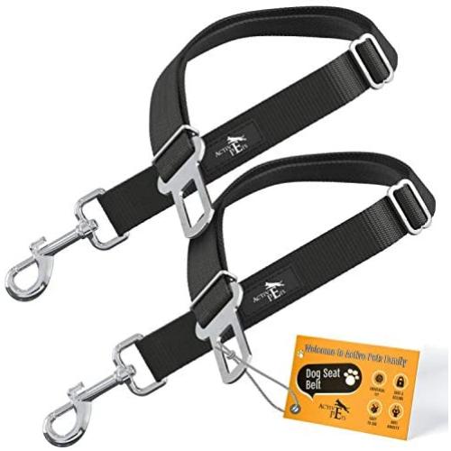 Active Pets Universal Dog Seatbelt, Dog Seatbelt Tether, Adjustable Dog Car Seat Belt, Pet Seat Belts for car. Dog Seat Belts for Small Dogs, Dog Seat Belts for Large Dogs, Dog Seat Belt for Dogs