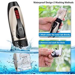 Yabife Dog Clippers, USB Rechargeable Cordless Dog Grooming Kit, Electric Pets Hair Trimmers Shaver Shears for Dogs and Cats, Quiet, Washable, with LED Display