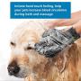 Bikien Pet Grooming Glove Hair Removal with Adjustable Wrist Strap for Cats Dogs Horse, 330 Silicone Tips Attached Efficient Hair Removal Mitts - 1 Pair