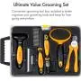 Friends Forever 6 in 1 Professional Pet Grooming Kit Box - Cats Dogs Nail Clippers & File, Wire Dog Brush/Slicker Brush, Deshedding Tool, Dematting Comb, Undercoat Rake …, SYNC66-0047UPC Friends Forever 6 in 1 Professional Pet Grooming Kit Box - Cats Dogs Nail Clippers & File, Wire Dog Brush/Slicker Brush, Deshedding Tool, Dematting Comb, Undercoat Rake …, SYNC66-0047UPC