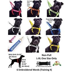 CAUTION Red Color Coded L-XL Non-Pull Dog Harness (Do Not Approach) PREVENTS Accidents By Warning Others of Your Dog in Advance