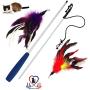 Pet Fit For Life Multi Feather Teaser and Exerciser for Cat and Kitten - Cat Toy Interactive Cat Wand