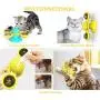 Anxyuan Cat Windmill Toy Turntable Teasing Interactive Pet Supplies for Cat Scratching Tickle Hair Brush with Catnip and Bell for Indoor Cats