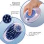 LuxPal 2 in 1 Cat and Dog Bath Brush Scrubber Shampoo Dispenser for Pet Grooming Deshedding Soft Silicone Bristles Perfect for Washing, Shampooing, Massaging Long,Short Hair, Remove Loose Fur