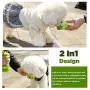 MERRYLIFE Travel Water Bottle Food Container Portable 2 in 1 Water and Food Dispenser Leak Proof Cats Small Pets Feeding Supplier for Outdoor Walking Hiking Travelling Trips (Green))