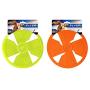 Nerf Dog Rubber Flyer Dog Toy, Frisbee, Lightweight, Durable and Water Resistant, Great for Beach and Pool, 10 inch diameter, for Medium/Large Breeds, Two Pack, Green and Orange